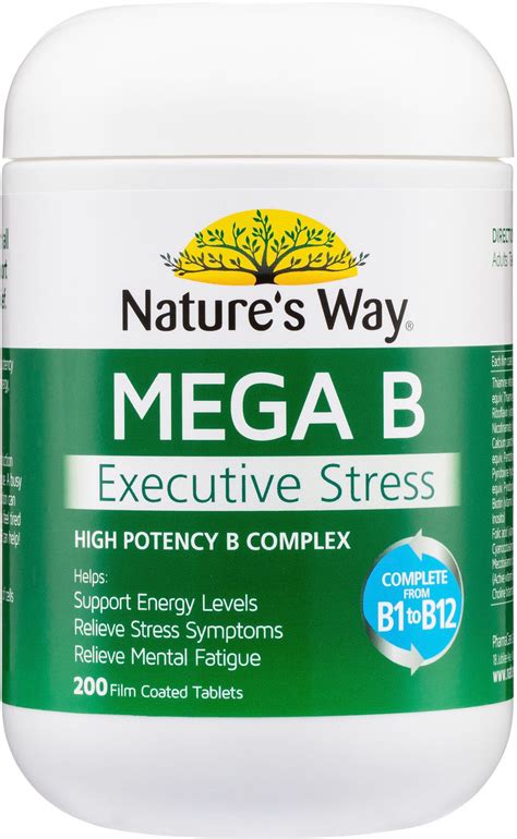 mega b executive stress|Nature's Way Mega B Executive Stress 200 Tablets.